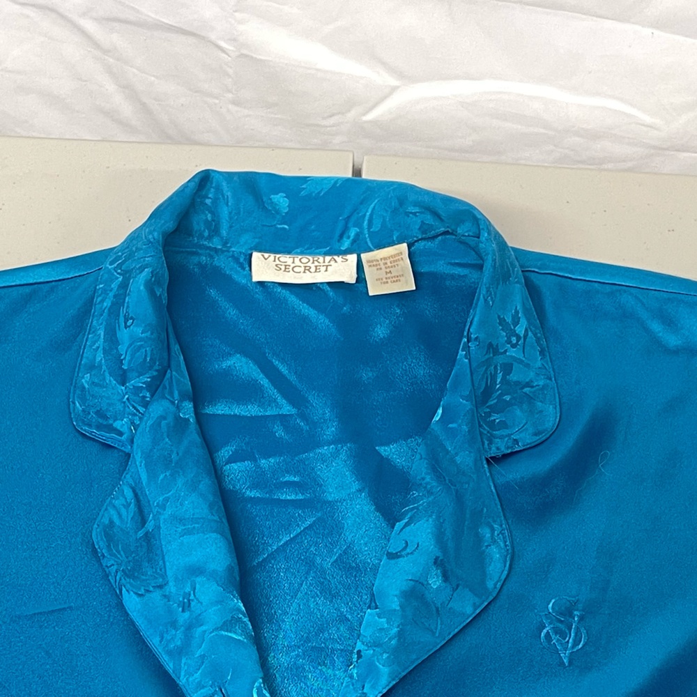 Victoria's Secret gold tag satin Pajama Top